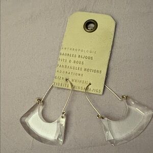 Anthropologie Transparent Acrylic Dangle Earrings